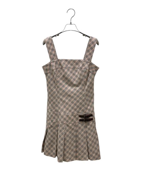 BURBERRY BLUE LABEL（バーバリー ブルー レーベル）BURBERRY BLUE LABEL (バーバリー ブルー レーベル) チェックワンピース ベージュ サイズ:38の古着・服飾アイテム