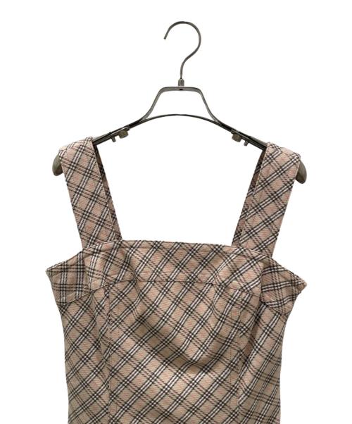BURBERRY BLUE LABEL（バーバリー ブルー レーベル）BURBERRY BLUE LABEL (バーバリー ブルー レーベル) チェックワンピース ベージュ サイズ:38の古着・服飾アイテム