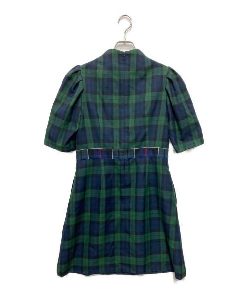 PAMEO POSE（パメオポーズ）PAMEO POSE (パメオポーズ) Plaid Ruffle Mini Dress/.プレイドラッフルミニドレス グリーン サイズ:Mの古着・服飾アイテム