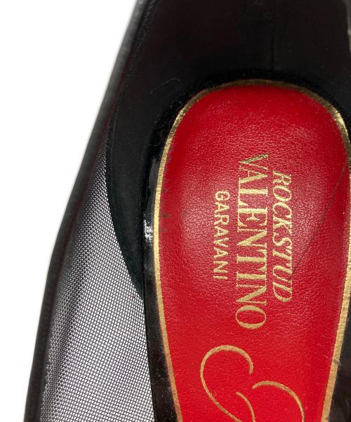 VALENTINO GARAVANI（ヴァレンティノ・ガラヴァーニ）VALENTINO GARAVANI (ヴァレンティノ・ガラヴァーニ) ロックスタッズメッシュハイヒールパンプス ブラック サイズ:36の古着・服飾アイテム