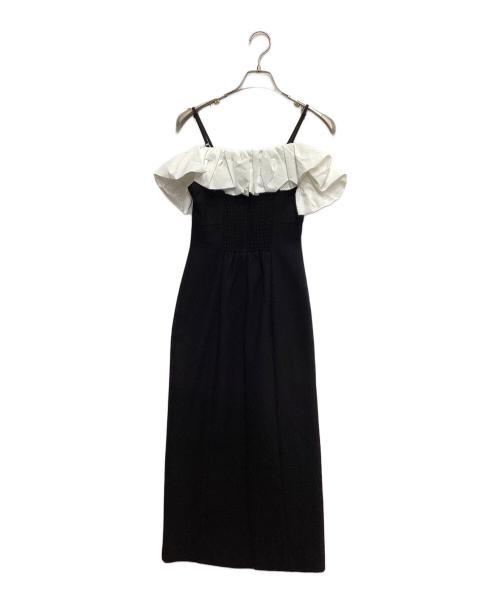 Snidel（スナイデル）Snidel (スナイデル) パフスリワンピ ブラック サイズ:０の古着・服飾アイテム