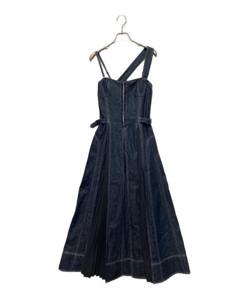 CASA FLINE（カーサフライン）CASA FLINE (カーサフライン) フロントホックデニムロングワンピース インディゴ サイズ:freeの古着・服飾アイテム