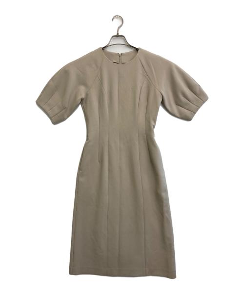 Noble（ノーブル）Noble (ノーブル) ダブルツイルコクーンワンピース ベージュ サイズ:36の古着・服飾アイテム
