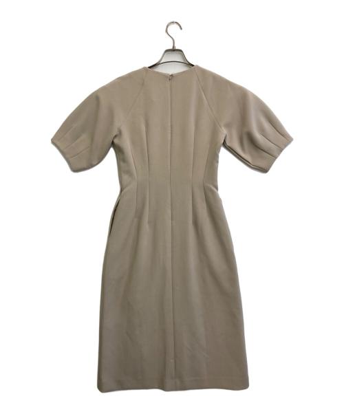 Noble（ノーブル）Noble (ノーブル) ダブルツイルコクーンワンピース ベージュ サイズ:36の古着・服飾アイテム