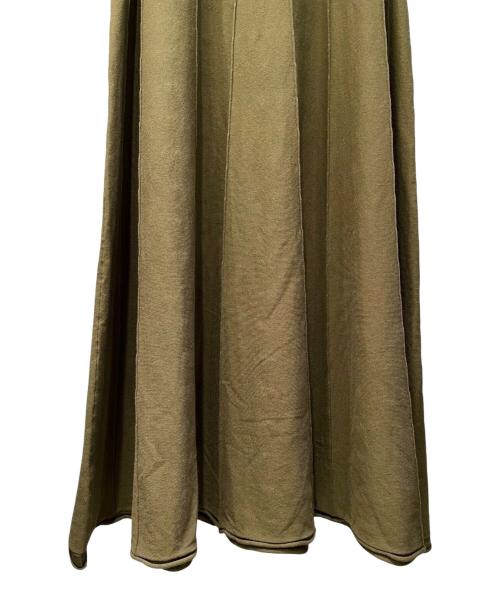 HaaT（ハート）HaaT (ハート) RADIAL LINE KNIT カーキ サイズ:2の古着・服飾アイテム