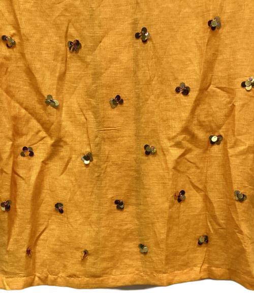 YOU LOOK GOOD（ユールックグッド）YOU LOOK GOOD (ユールックグッド) JOURNAL STANDARD (ジャーナルスタンダード) シアーリネンスパンコールシャツ オレンジ サイズ:Free 未使用品の古着・服飾アイテム