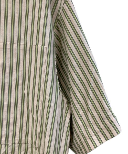 HOMME PLISSE ISSEY MIYAKE（オム プリッセ イッセイ ミヤケ）HOMME PLISSE ISSEY MIYAKE (オム プリッセ イッセイ ミヤケ) STRIPE JERSEY グリーン サイズ:2の古着・服飾アイテム
