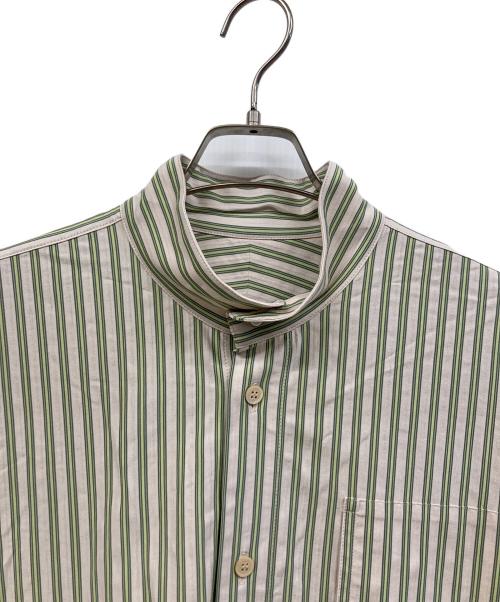HOMME PLISSE ISSEY MIYAKE（オム プリッセ イッセイ ミヤケ）HOMME PLISSE ISSEY MIYAKE (オム プリッセ イッセイ ミヤケ) STRIPE JERSEY グリーン サイズ:2の古着・服飾アイテム