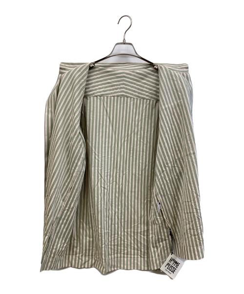 HOMME PLISSE ISSEY MIYAKE（オム プリッセ イッセイ ミヤケ）HOMME PLISSE ISSEY MIYAKE (オム プリッセ イッセイ ミヤケ) STRIPE JERSEY グリーン サイズ:2の古着・服飾アイテム