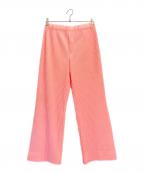 HOMME PLISSE ISSEY MIYAKEオム プリッセ イッセイ ミヤケ）の古着「MONTHLY COLOR APRIL プリーツ フレア パンツ」｜ライトピンク