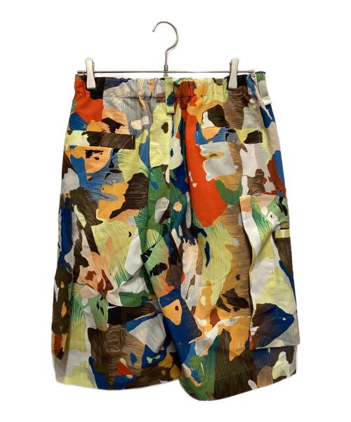 HOMME PLISSE ISSEY MIYAKE（オム プリッセ イッセイ ミヤケ）HOMME PLISSE ISSEY MIYAKE (オム プリッセ イッセイ ミヤケ) PALETTE MARBLED/パレットマーブルハーフパンツ マルチカラー サイズ:2の古着・服飾アイテム