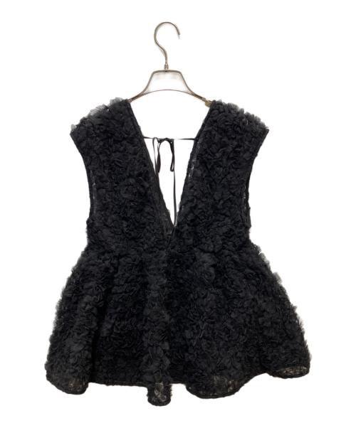 Mystrada（マイストラーダ）Mystrada (マイストラーダ) デコラチュールブラウス ブラック サイズ:38の古着・服飾アイテム