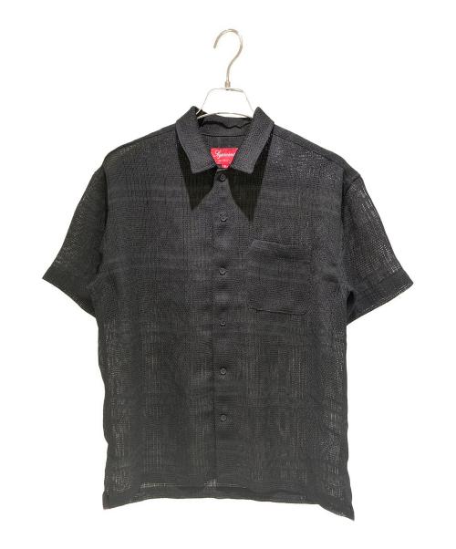 SUPREME（シュプリーム）SUPREME (シュプリーム) Mesh Stripe S/S Shirt/半袖メッシュシャツ ブラック サイズ:Sの古着・服飾アイテム