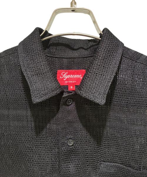 SUPREME（シュプリーム）SUPREME (シュプリーム) Mesh Stripe S/S Shirt/半袖メッシュシャツ ブラック サイズ:Sの古着・服飾アイテム