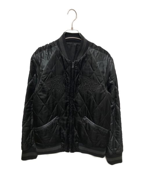 NUMBER (N)INE（ナンバーナイン）NUMBER (N)INE (ナンバーナイン) ナンバーナイン/シルクスカジャン04S/S DREAM BABY DREAM/アーカイブ ブラック サイズ:2の古着・服飾アイテム