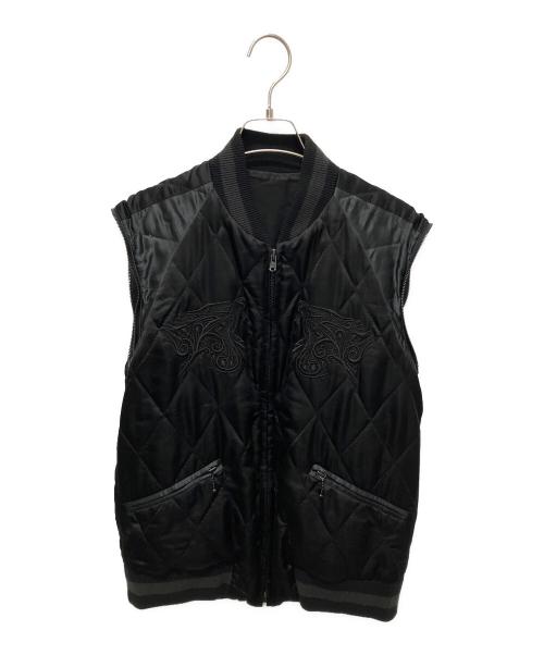 NUMBER (N)INE（ナンバーナイン）NUMBER (N)INE (ナンバーナイン) ナンバーナイン/シルクスカジャン04S/S DREAM BABY DREAM/アーカイブ ブラック サイズ:2の古着・服飾アイテム