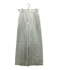 theory luxe（セオリーリュクス）の古着「Essential Satin Cheryl Pant」｜ミント