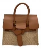 VIOLAd'OROヴィオラドーロ）の古着「ラフィアシートレザーBAG」｜ブラウン