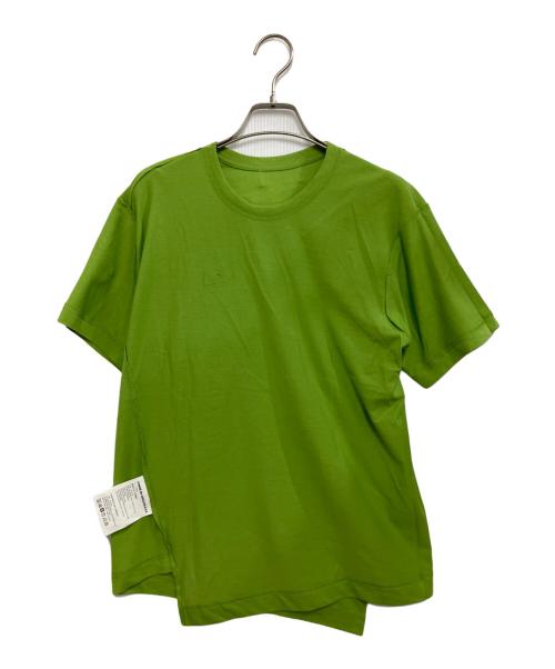 LACOSTE（ラコステ）LACOSTE (ラコステ) COMME des GARCONS SHIRT (コムデギャルソンシャツ) 変形TEE グリーン サイズ:S 未使用品の古着・服飾アイテム