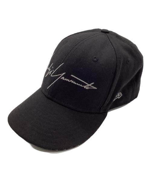 YOHJI YAMAMOTO（ヨウジヤマモト）YOHJI YAMAMOTO (ヨウジヤマモト) New Era (ニューエラ) キャップ ブラックの古着・服飾アイテム