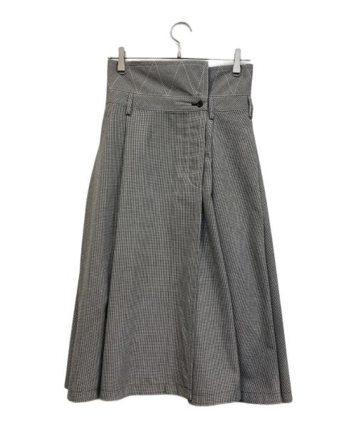 support surface（サポートサーフェス）support surface (サポートサーフェス) 千鳥ラップスカート ブラック サイズ:１の古着・服飾アイテム