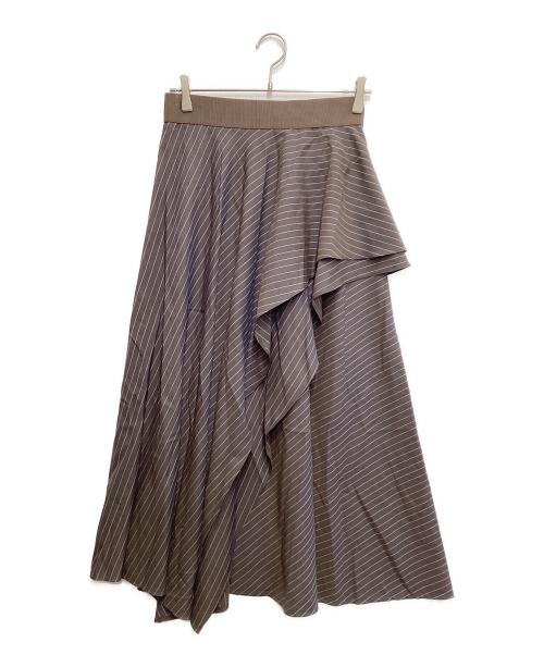 support surface（サポートサーフェス）support surface (サポートサーフェス) ラッフルドレープスカート ブラウン サイズ:１の古着・服飾アイテム