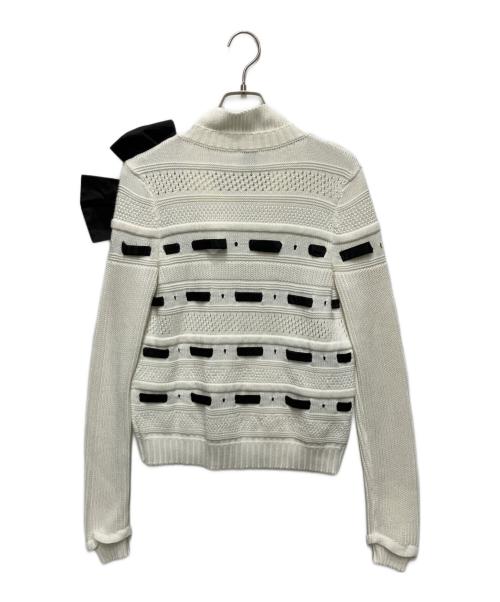 RED VALENTINO（レッドヴァレンティノ）RED VALENTINO (レッドヴァレンティノ) はしごリボンカーディガン ホワイト サイズ:Free　　　　の古着・服飾アイテム