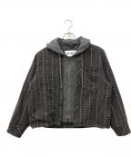 PERVERZEパーバーズ）の古着「Double Puffer Shirt」｜ブラウン