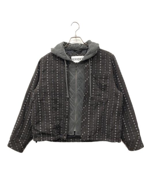 PERVERZE（パーバーズ）PERVERZE (パーバーズ) Double Puffer Shirt ブラウン サイズ:FREEの古着・服飾アイテム