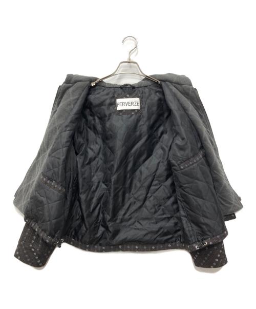 PERVERZE（パーバーズ）PERVERZE (パーバーズ) Double Puffer Shirt ブラウン サイズ:FREEの古着・服飾アイテム