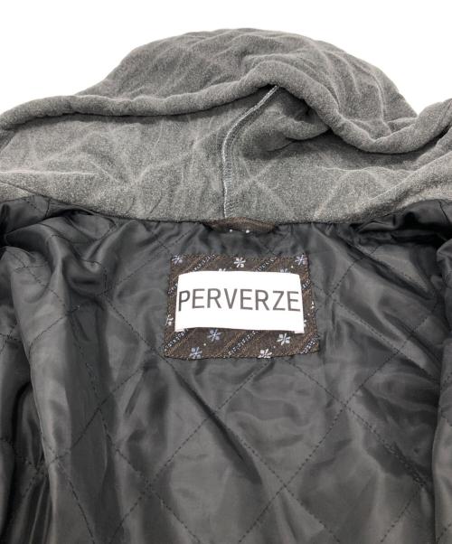 PERVERZE（パーバーズ）PERVERZE (パーバーズ) Double Puffer Shirt ブラウン サイズ:FREEの古着・服飾アイテム