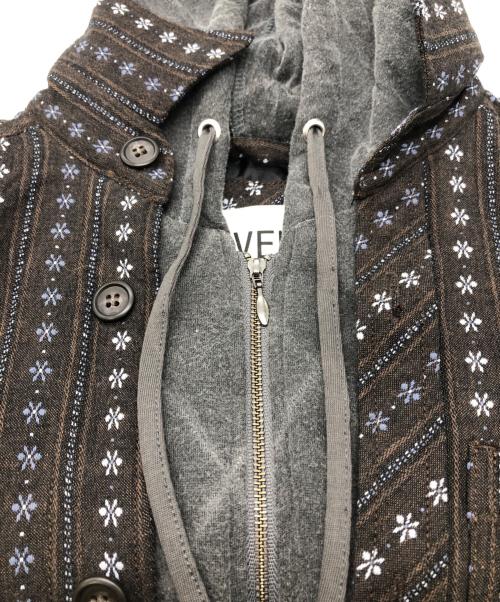 PERVERZE（パーバーズ）PERVERZE (パーバーズ) Double Puffer Shirt ブラウン サイズ:FREEの古着・服飾アイテム