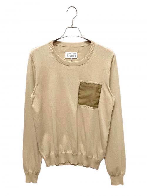 Maison Margiela（メゾンマルジェラ）Maison Margiela (メゾンマルジェラ) シースルーポケット ニット ベージュ サイズ:Mの古着・服飾アイテム