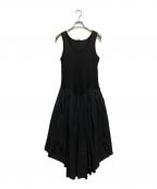 BOWTEバウト）の古着「SUPIMA COTTON JERSEY COMBINATION APPLE DRESS」｜ブラック