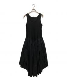 BOWTE（バウト）の古着「SUPIMA COTTON JERSEY COMBINATION APPLE DRESS」｜ブラック