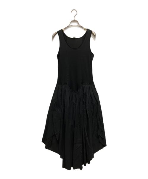 BOWTE（バウト）BOWTE (バウト) SUPIMA COTTON JERSEY COMBINATION APPLE DRESS ブラック サイズ:freeの古着・服飾アイテム