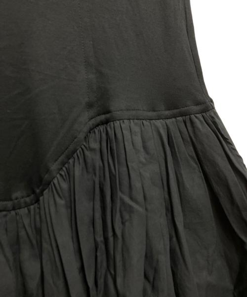 BOWTE（バウト）BOWTE (バウト) SUPIMA COTTON JERSEY COMBINATION APPLE DRESS ブラック サイズ:freeの古着・服飾アイテム