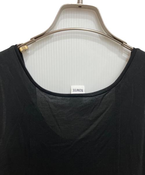 BOWTE（バウト）BOWTE (バウト) SUPIMA COTTON JERSEY COMBINATION APPLE DRESS ブラック サイズ:freeの古着・服飾アイテム