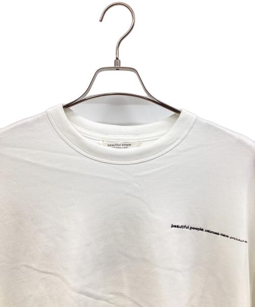 beautiful people（ビューティフルピープル）beautiful people (ビューティフルピープル) suvin compact jersey many little people T ホワイト サイズ:40の古着・服飾アイテム