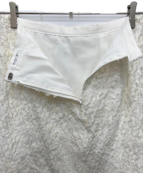 MACPHEE（マカフィー）MACPHEE (マカフィー) カットジャカード セミフレアロングスカート ホワイト サイズ:36の古着・服飾アイテム
