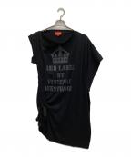 Vivienne Westwood RED LABELヴィヴィアンウエストウッドレッドレーベル）の古着「サイドギャザーカットソー」｜ブラック