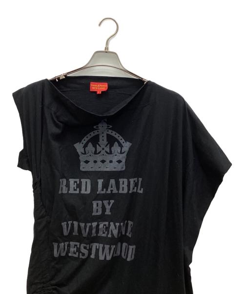 Vivienne Westwood RED LABEL（ヴィヴィアンウエストウッドレッドレーベル）Vivienne Westwood RED LABEL (ヴィヴィアンウエストウッドレッドレーベル) サイドギャザーカットソー ブラック サイズ:2の古着・服飾アイテム