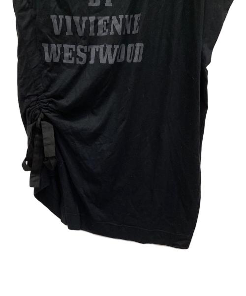 Vivienne Westwood RED LABEL（ヴィヴィアンウエストウッドレッドレーベル）Vivienne Westwood RED LABEL (ヴィヴィアンウエストウッドレッドレーベル) サイドギャザーカットソー ブラック サイズ:2の古着・服飾アイテム