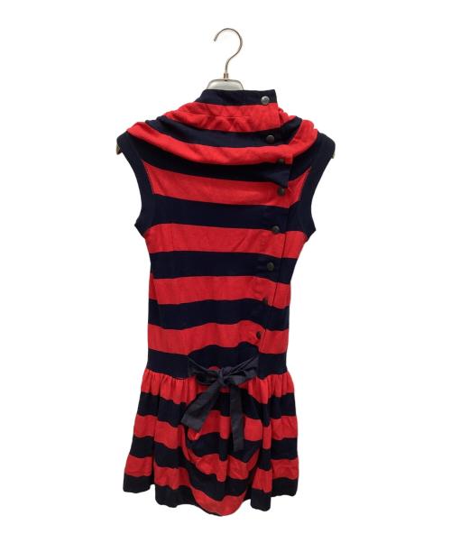 Vivienne Westwood RED LABEL（ヴィヴィアンウエストウッドレッドレーベル）Vivienne Westwood RED LABEL (ヴィヴィアンウエストウッドレッドレーベル) ノースリーブワンピース レッド サイズ:2の古着・服飾アイテム