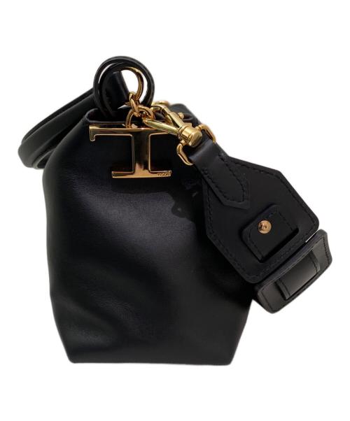 TOD'S（トッズ）TOD'S (トッズ) Tタイムレス メッセンジャーバッグ スモール ブラックの古着・服飾アイテム