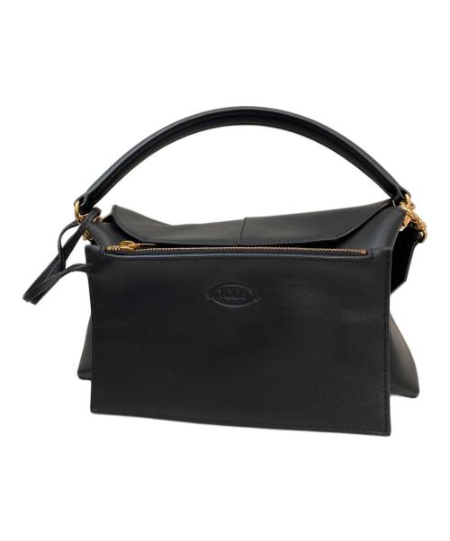 TOD'S（トッズ）TOD'S (トッズ) Tタイムレス メッセンジャーバッグ スモール ブラックの古着・服飾アイテム