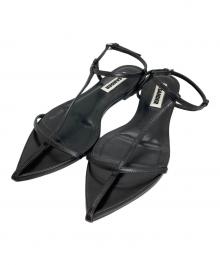 JIL SANDER（ジルサンダー）の古着「Cage フラットサンダル」｜ブラック