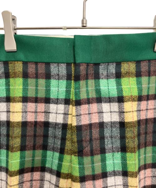 DRAWER（ドゥロワー）DRAWER (ドゥロワー) ウールカシミヤチェックパンツ グリーン サイズ:40の古着・服飾アイテム