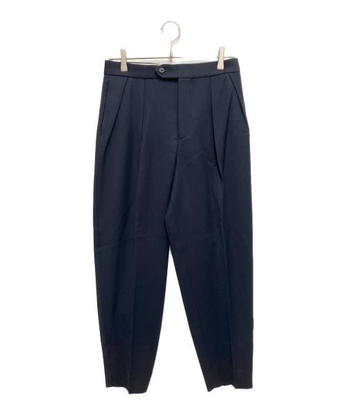 DRAWER（ドゥロワー）DRAWER (ドゥロワー) ギャバ2タックテーパードパンツ ネイビー サイズ:40の古着・服飾アイテム