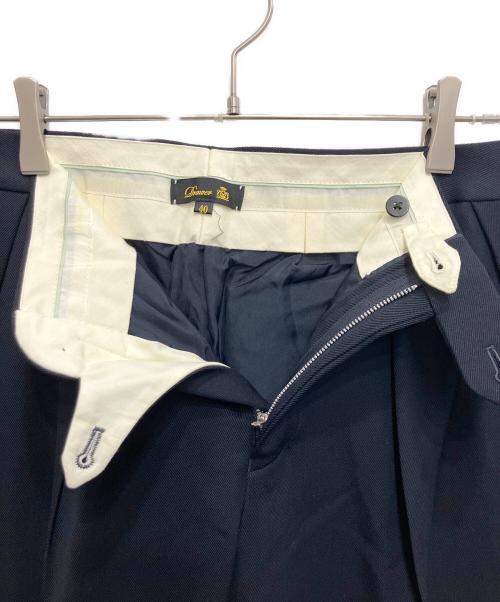 DRAWER（ドゥロワー）DRAWER (ドゥロワー) ギャバ2タックテーパードパンツ ネイビー サイズ:40の古着・服飾アイテム